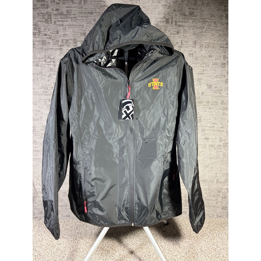 Iowa State Cyclones Carver Waterproof Jacket ProSphere Black Hooded Mens L NEW